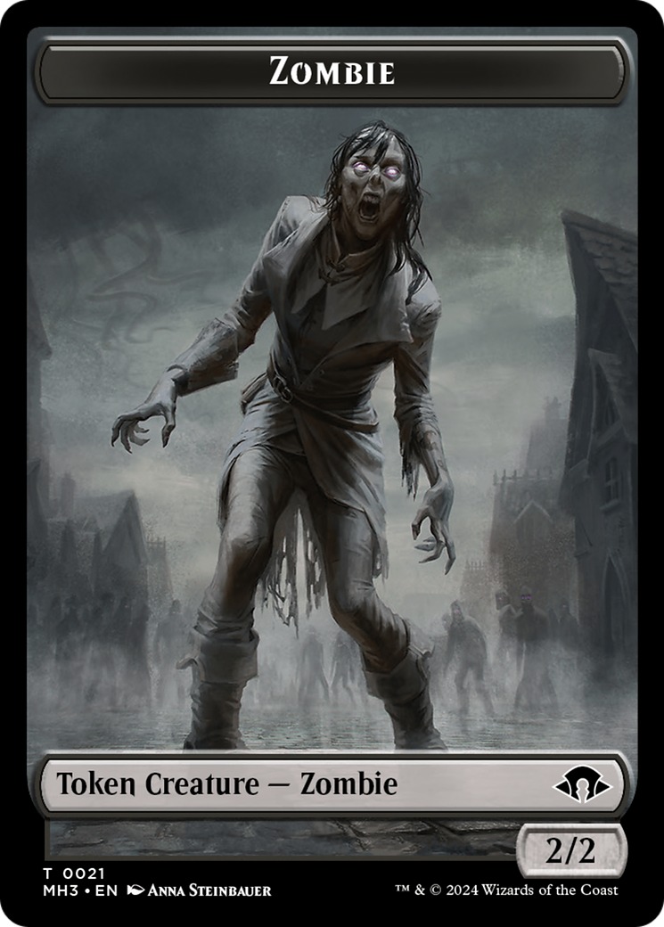 Eldrazi Spawn // Zombie Double-Sided Token [Modern Horizons 3 Tokens] | Good Games Modbury