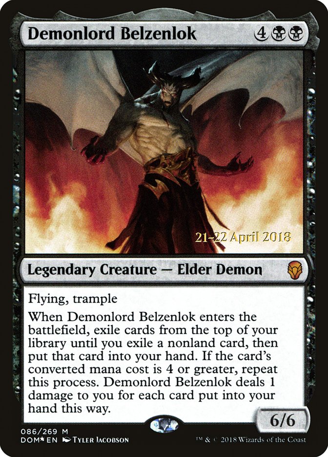 Demonlord Belzenlok [Dominaria Prerelease Promos] | Good Games Modbury