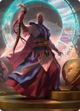 Teferi, Who Slows the Sunset Art Card [Innistrad: Midnight Hunt Art Series] | Good Games Modbury