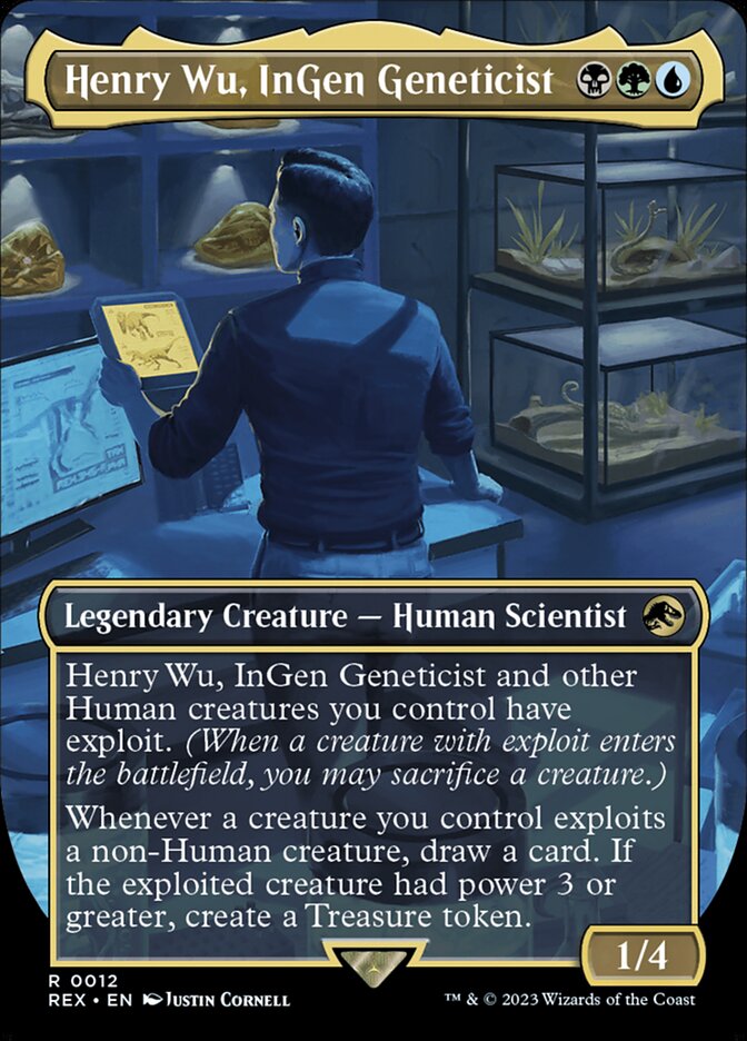 Henry Wu, InGen Geneticist 12/26 (Universes Beyond: Jurassic World Collection)  - Borderless Foil | Good Games Modbury