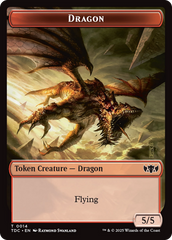 Copy // Dragon (0014) Double-Sided Token [Tarkir: Dragonstorm Commander Tokens] | Good Games Modbury