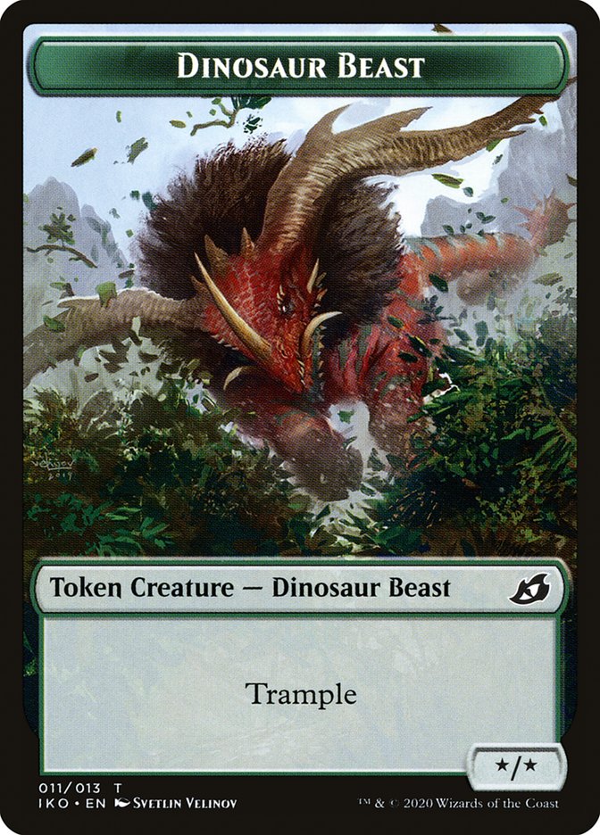 Dinosaur Beast Token [Ikoria: Lair of Behemoths Tokens] | Good Games Modbury