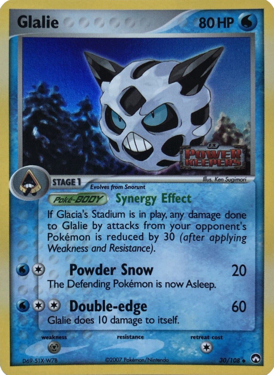 Glalie (30/108) (Stamped) [EX: Power Keepers] | Good Games Modbury