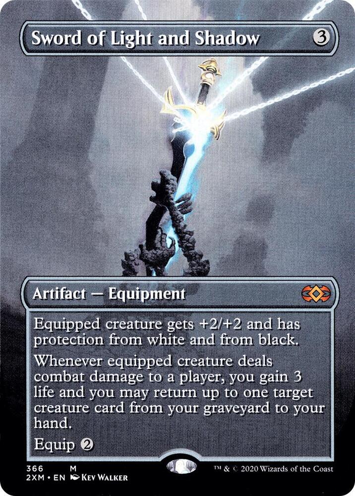 Sword of Light and Shadow 366/332 (Double Masters)  - Borderless Foil | Good Games Modbury