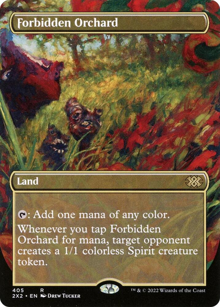 Forbidden Orchard Borderless 405 (Double Masters 2022)  - Foil | Good Games Modbury