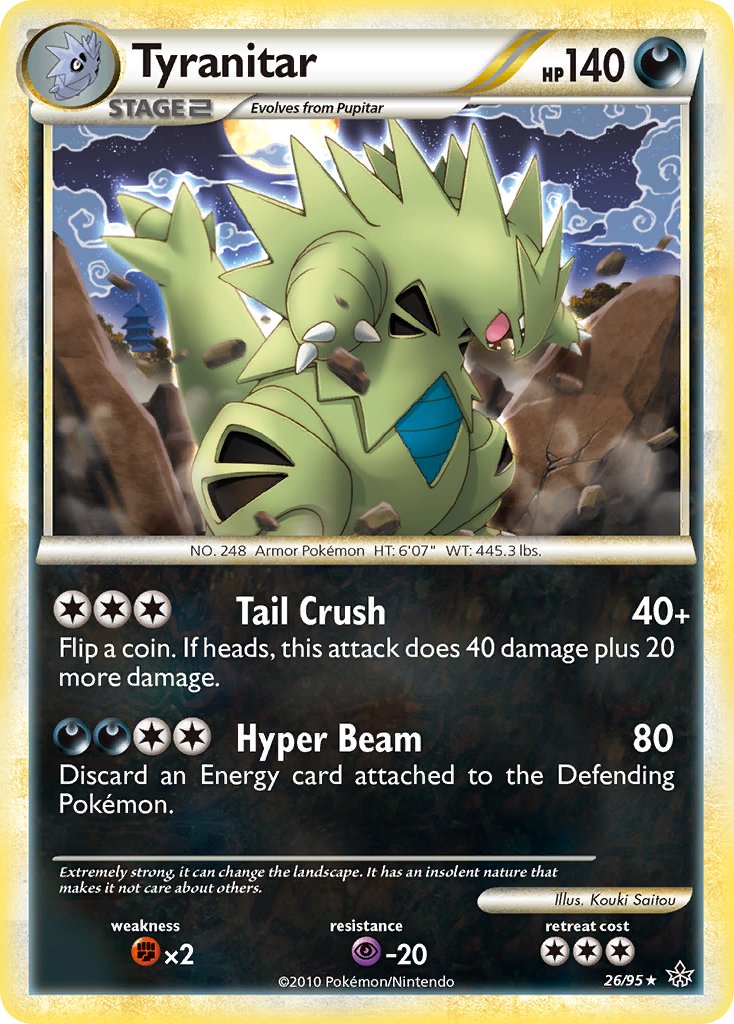 Tyranitar (26/95) (Theme Deck Exclusive) [HeartGold & SoulSilver: Unleashed] | Good Games Modbury