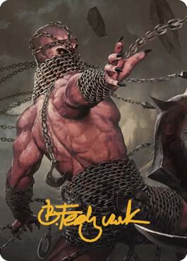 Chain Devil Art Card Gold Stamped Signature 8 (Art Series: Commander Legends: Battle for Baldur's Gate)  | Good Games Modbury