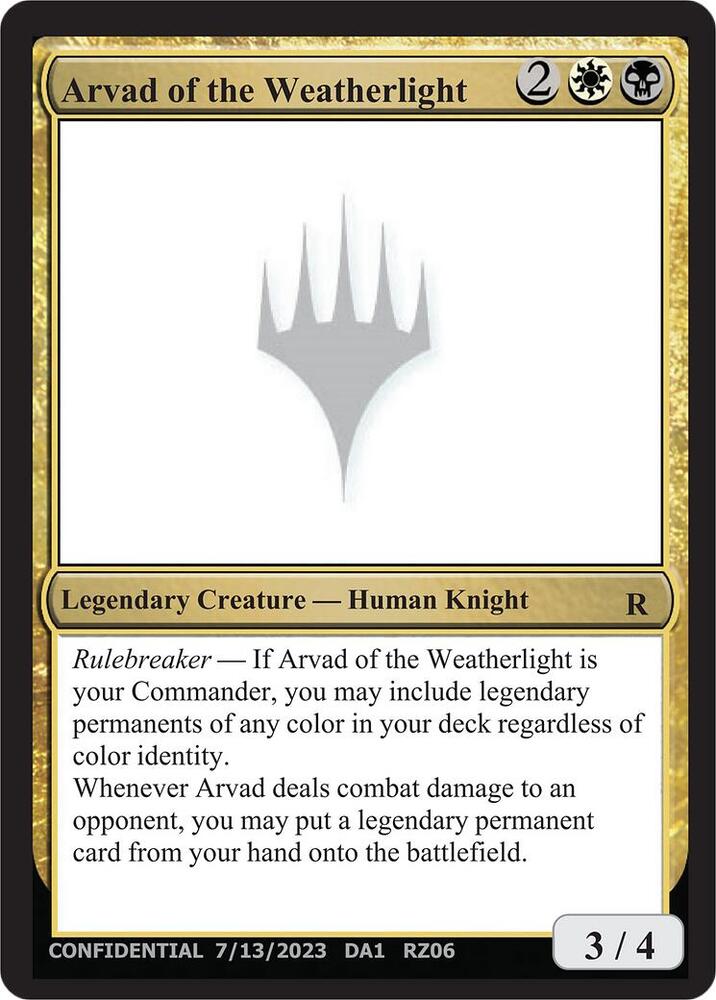 Arvad of the Weatherlight RZ06a/477 (Un-Known Event Playtest Cards)  | Good Games Modbury