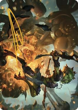 Argothian Sprite Art Card Gold Stamped Signature 23 (Art Series: The Brothers' War)  | Good Games Modbury