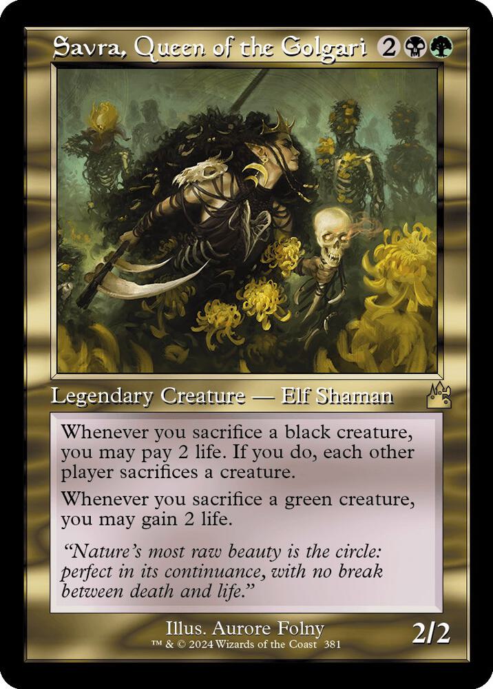 Savra, Queen of the Golgari 381/291 (Ravnica Remastered)  - Foil | Good Games Modbury