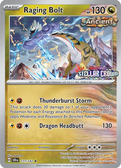 Raging Bolt (111/142) (Cosmo Holo - Best Buy Exclusive) [Miscellaneous Cards] | Good Games Modbury