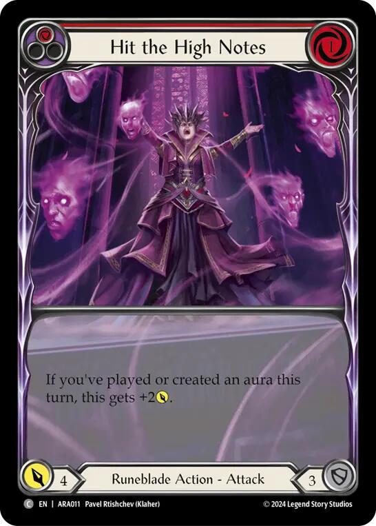 Hit the High Notes (Red) [ARA011] (Rosetta Aurora Blitz Deck) | Good Games Modbury