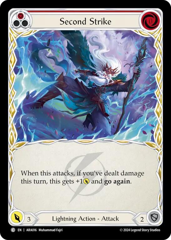 Second Strike (Red) [ARA016] (Rosetta Aurora Blitz Deck) | Good Games Modbury