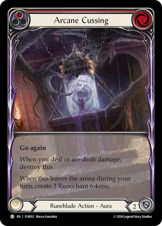 Arcane Cussing (Red) [FLR012] (Rosetta Florian Blitz Deck) | Good Games Modbury