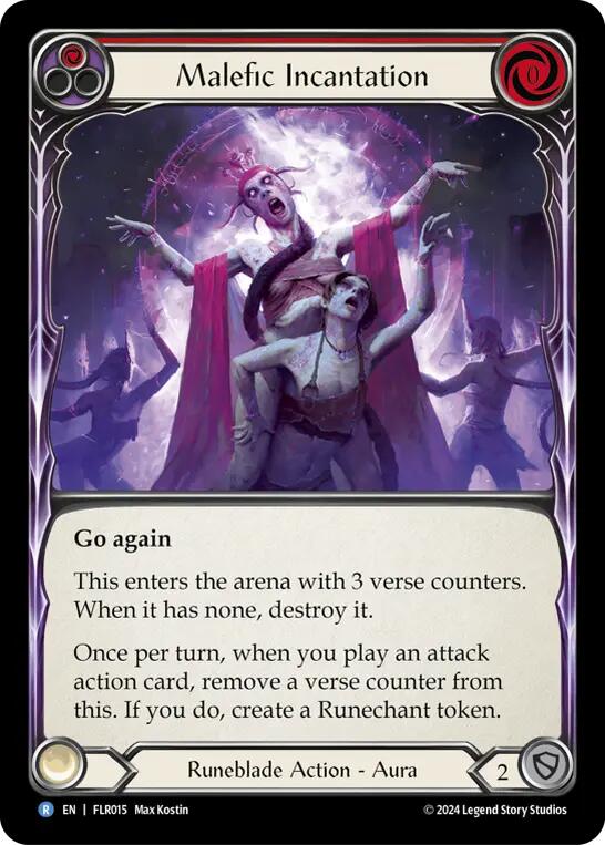 Malefic Incantation (Red) [FLR015] (Rosetta Florian Blitz Deck) | Good Games Modbury