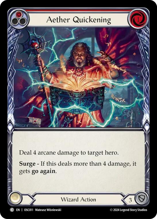 Aether Quickening (Red) [OSC011] (Rosetta Oscilio Blitz Deck) | Good Games Modbury