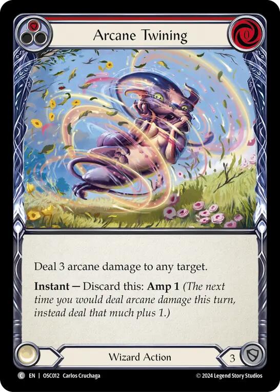 Arcane Twining (Red) [OSC012] (Rosetta Oscilio Blitz Deck) | Good Games Modbury