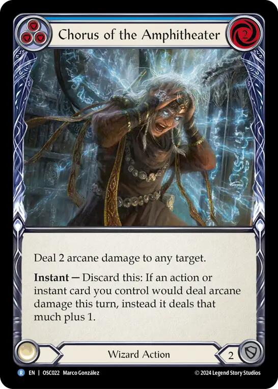 Chorus of the Amphitheater (Blue) [OSC022] (Rosetta Oscilio Blitz Deck) | Good Games Modbury