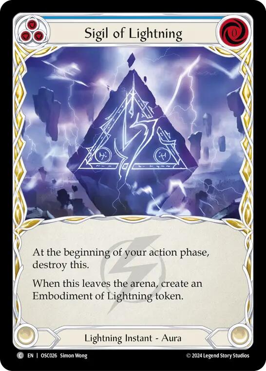 Sigil of Lightning [OSC026] (Rosetta Oscilio Blitz Deck) | Good Games Modbury