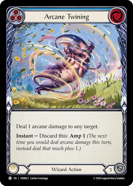 Arcane Twining (Blue) [VER023] (Rosetta Verdance Blitz Deck) | Good Games Modbury