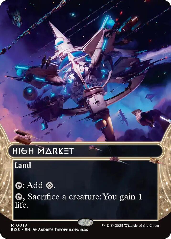 High Market  18/45 (Edge of Eternities: Stellar Sights)  - Borderless Foil | Good Games Modbury