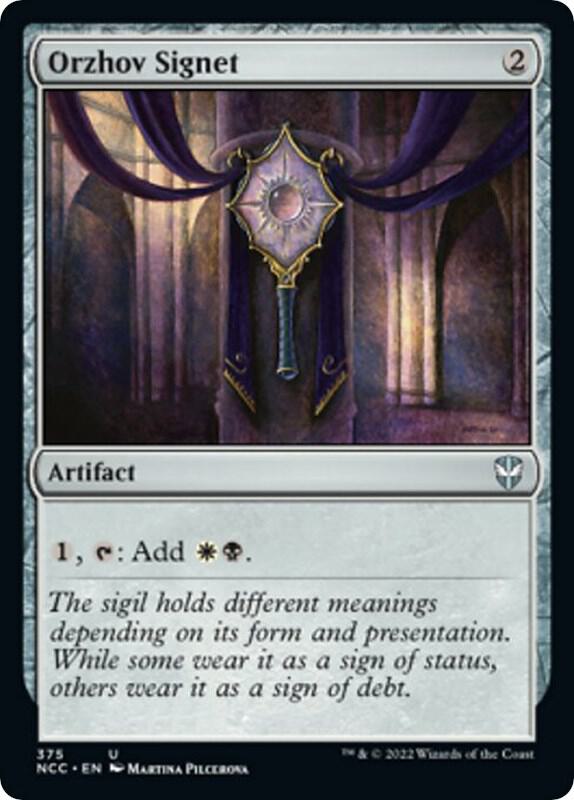 Orzhov Signet 375 (Commander: Streets of New Capenna)  | Good Games Modbury