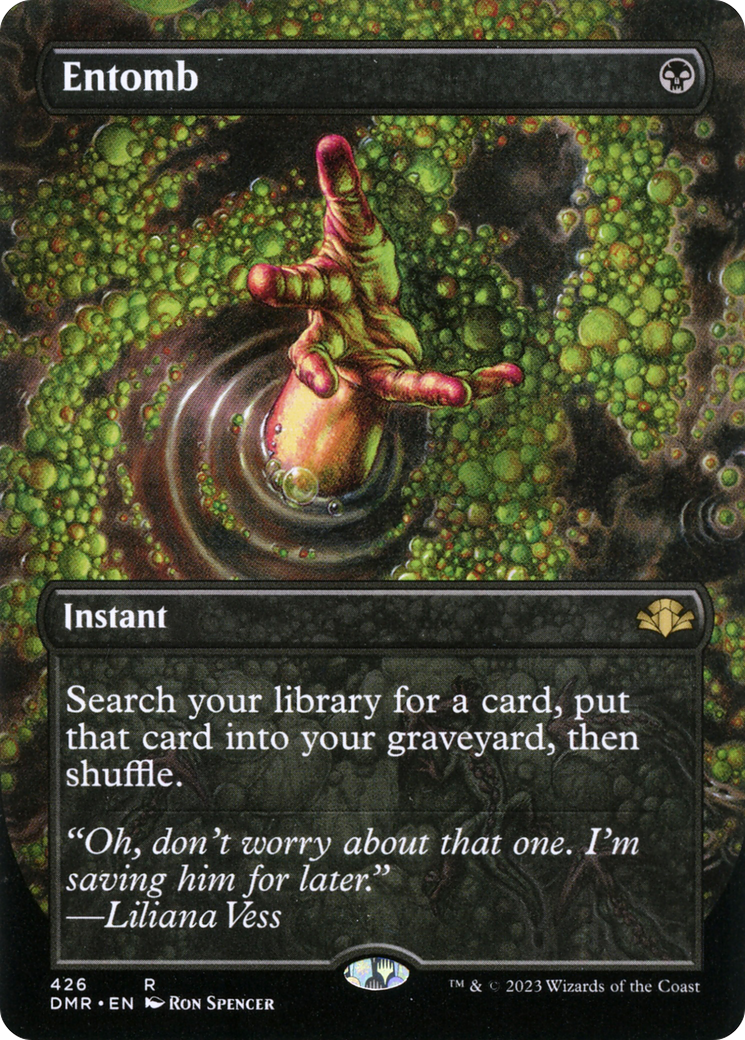 Entomb (Borderless Alternate Art) [Dominaria Remastered] | Good Games Modbury
