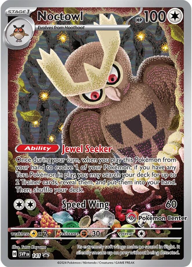 Noctowl (141) (Pokemon Center Exclusive) [Scarlet & Violet: Black Star Promos] | Good Games Modbury