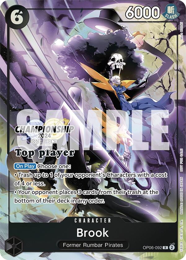 Brook (Championship 2024 Top Player Pack) [One Piece Promotion Cards] | Good Games Modbury