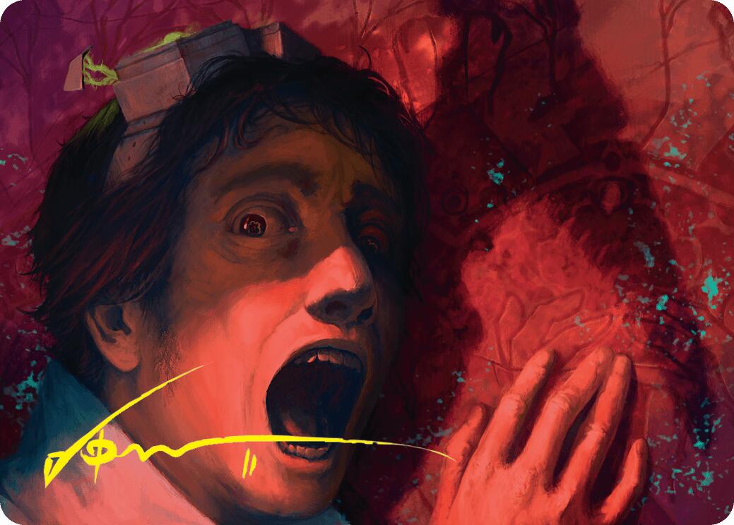 Murder Art Card (Gold-Stamped Signature) [Duskmourn: House of Horror Art Series] | Good Games Modbury