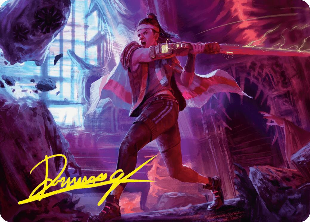 Diversion Specialist Art Card (Gold-Stamped Signature) [Duskmourn: House of Horror Art Series] | Good Games Modbury