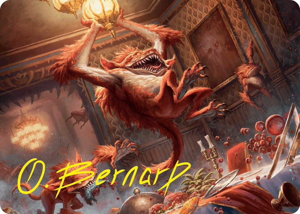 Midnight Mayhem Art Card (Gold-Stamped Signature) [Duskmourn: House of Horror Art Series] | Good Games Modbury