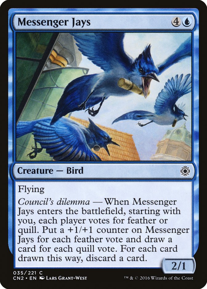 Messenger Jays 35/221 (Conspiracy: Take the Crown)  - Foil | Good Games Modbury