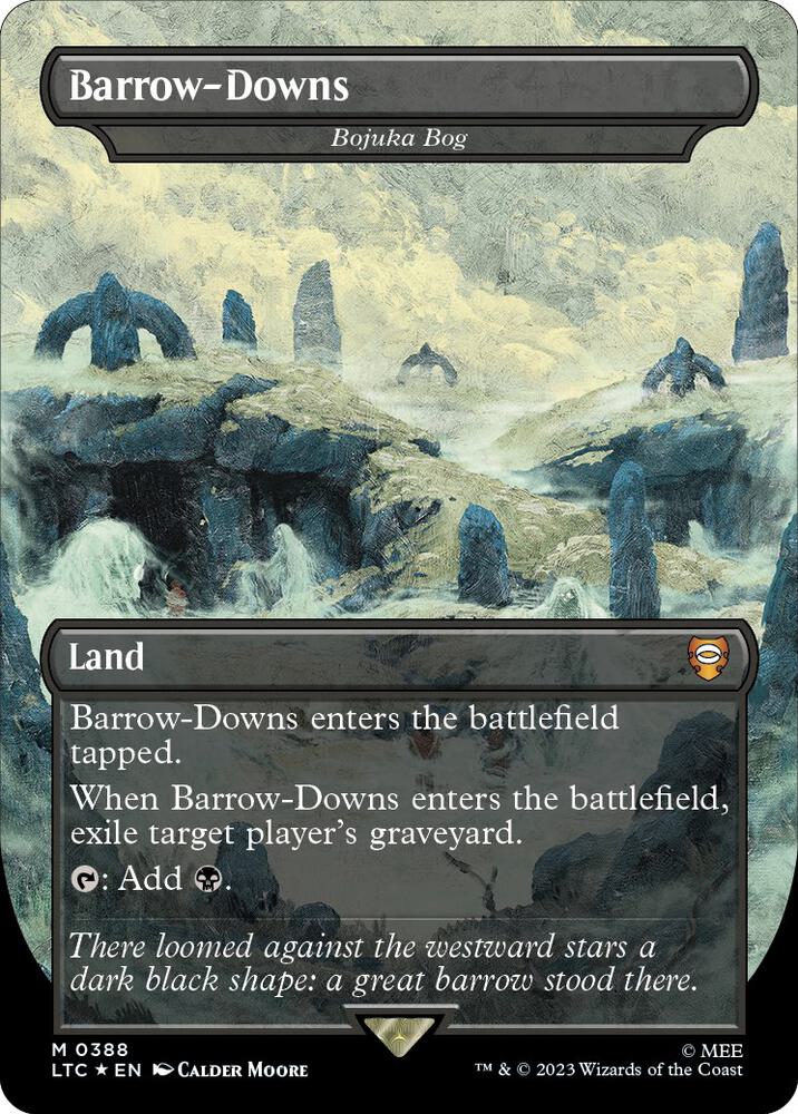 Barrow Downs Bojuka Bog Borderless Surge Foil 388 (Commander: The Lord of the Rings: Tales of Middle-earth)  - Borderless Surge Foil | Good Games Modbury