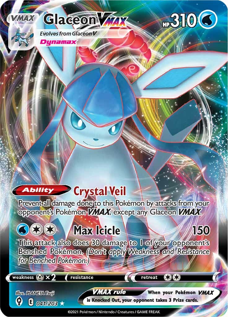 Glaceon VMAX (041/203) [Sword & Shield: Evolving Skies] | Good Games Modbury