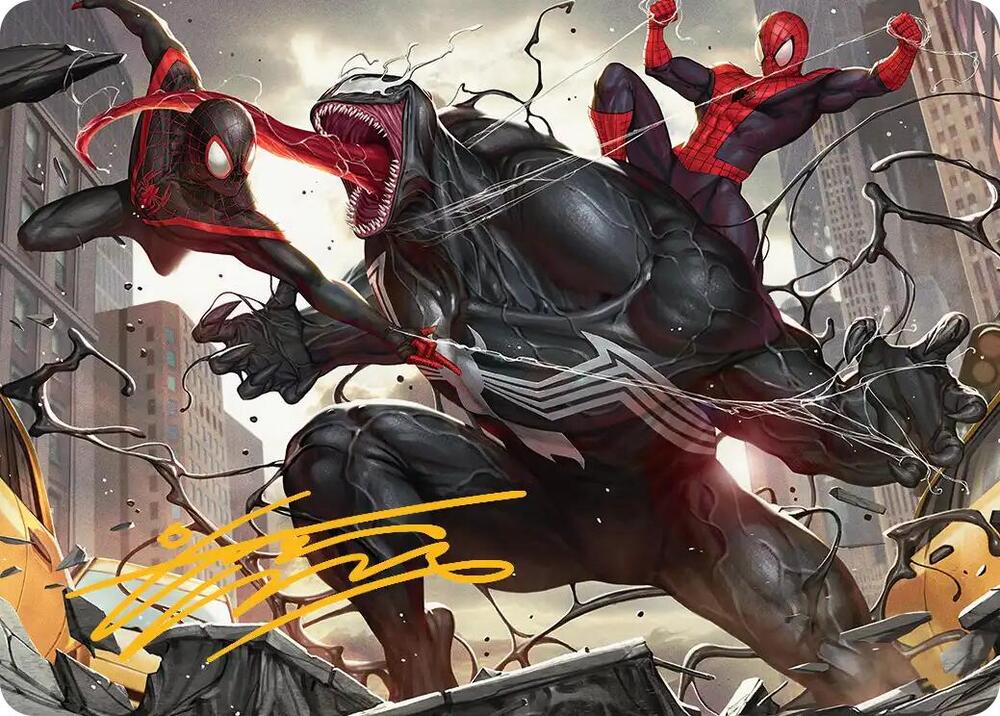 Terrific Team Up Art Card Gold Stamped Signature 23 (Art Series: Marvel's Spider-Man)  | Good Games Modbury