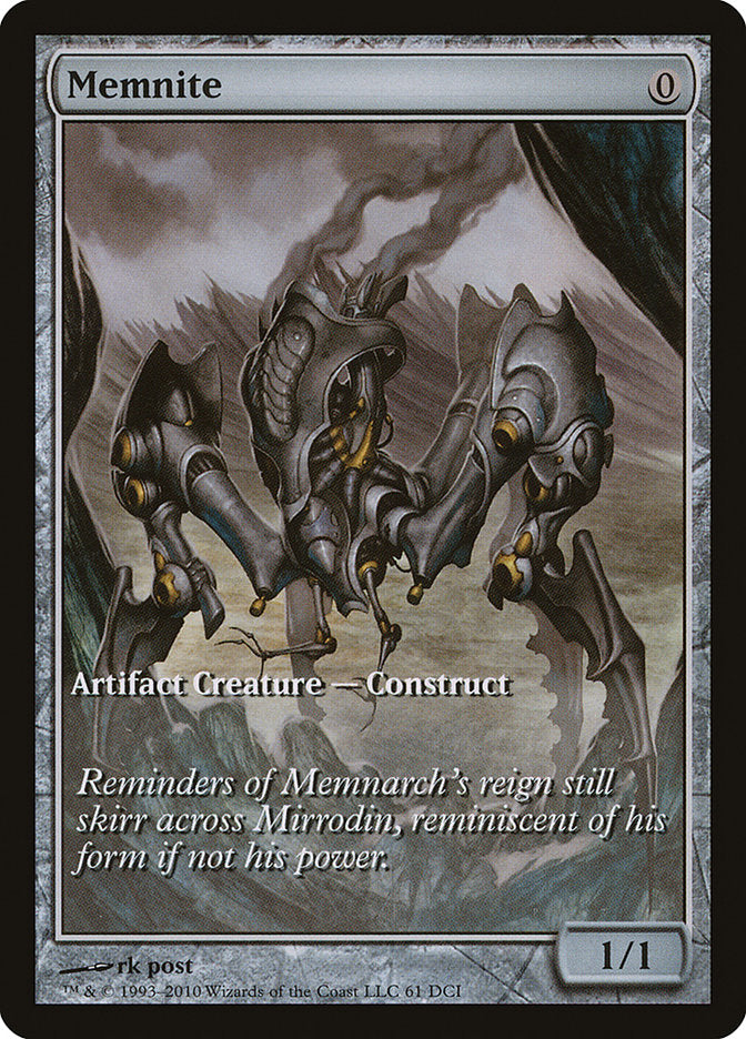 Memnite (Game Day) (Extended Art) [Scars of Mirrodin Promos] | Good Games Modbury