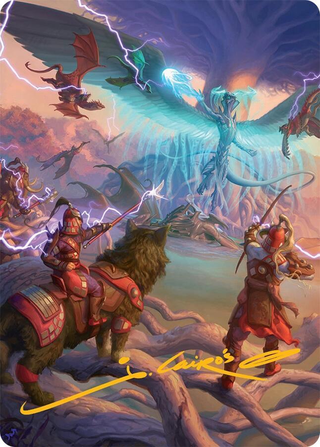 All Out Assault Art Card 50 54 Gold Stamped Signature 50 (Art Series: Tarkir: Dragonstorm)  | Good Games Modbury