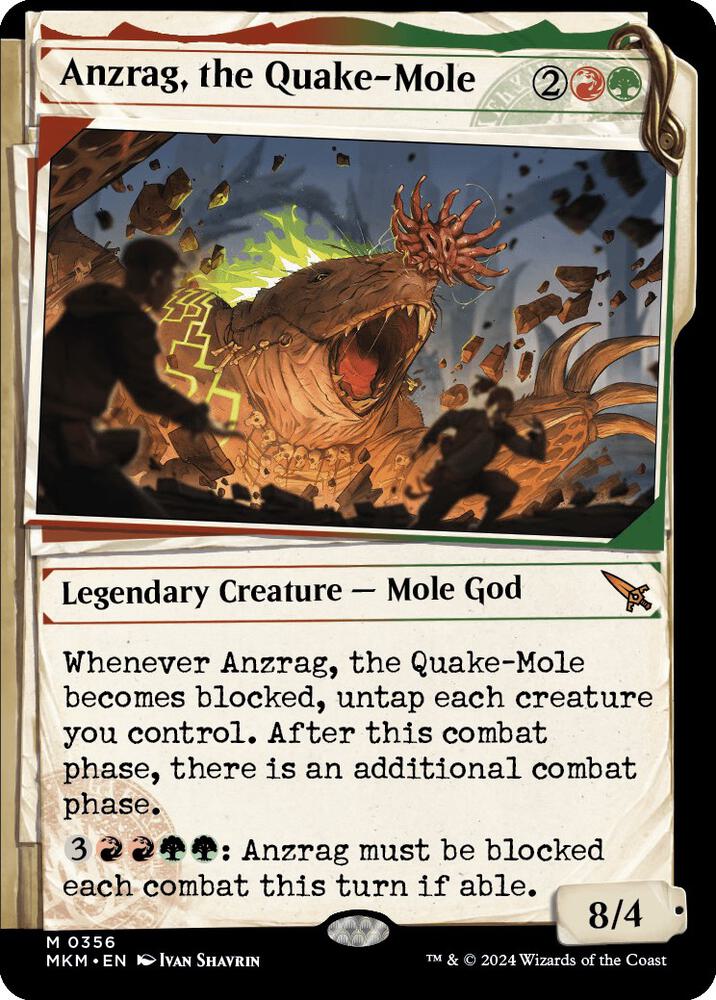 Anzrag, the Quake-Mole 356/286 (Murders at Karlov Manor)  - Showcase Foil | Good Games Modbury