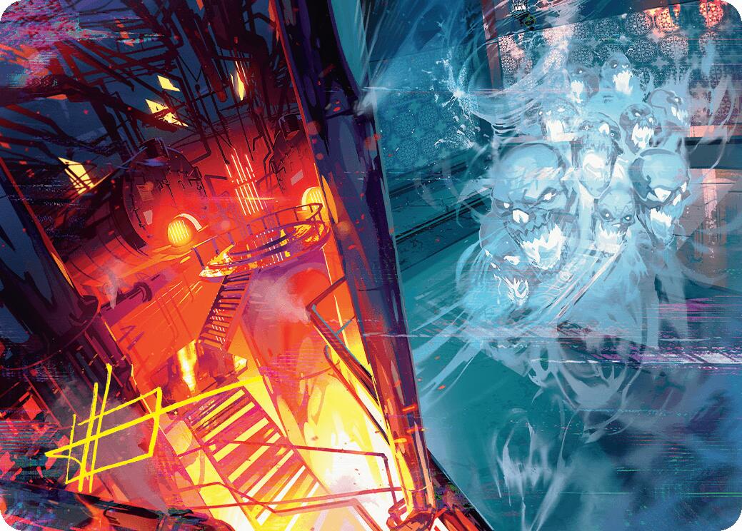 Roaring Furnace // Steaming Sauna Art Card (Gold-Stamped Signature) [Duskmourn: House of Horror Art Series] | Good Games Modbury