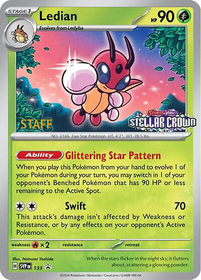 Ledian (133) (Staff Promo) [Scarlet & Violet: Black Star Promos] | Good Games Modbury