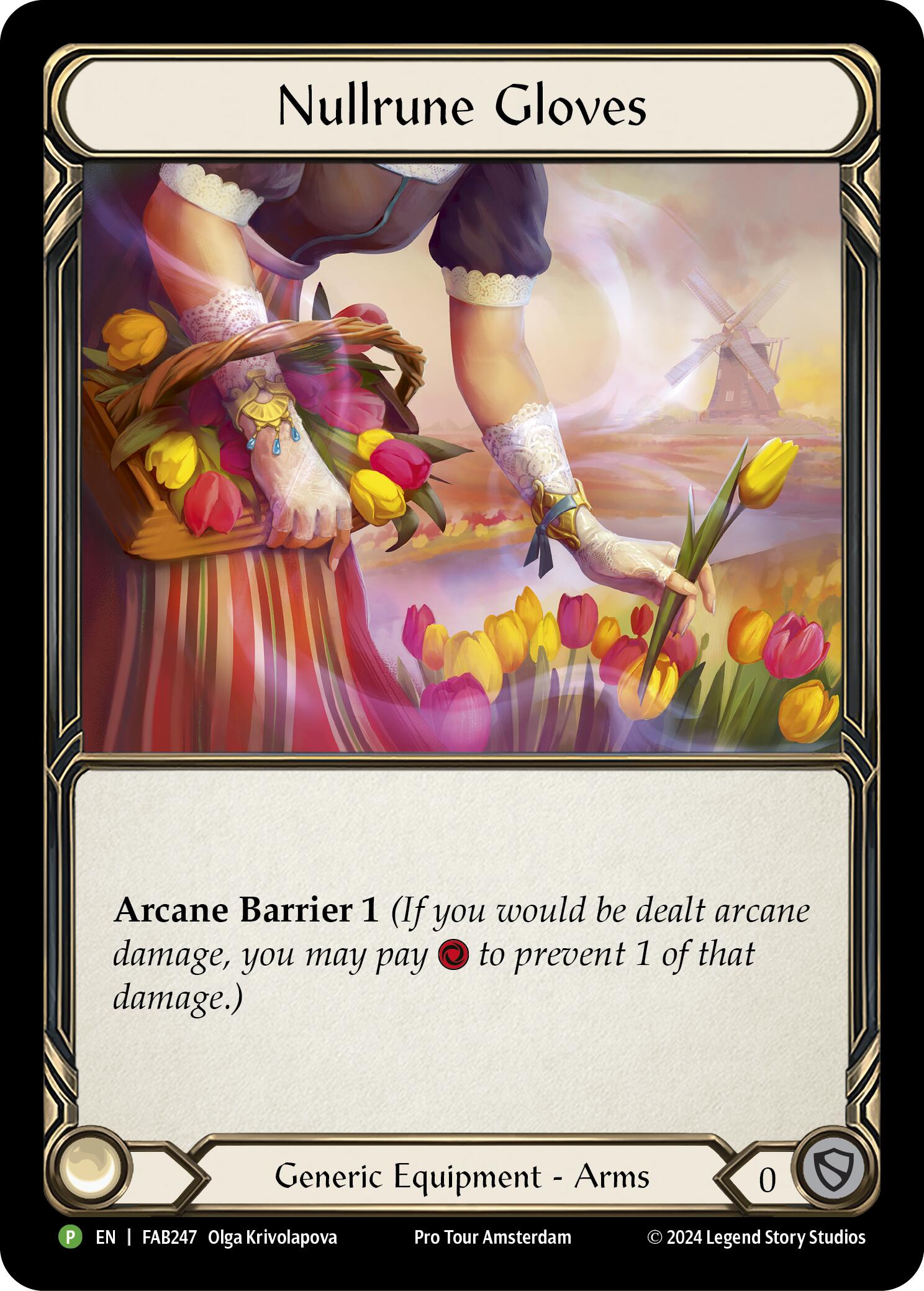 Nullrune Gloves [FAB247] (Promo)  Rainbow Foil | Good Games Modbury