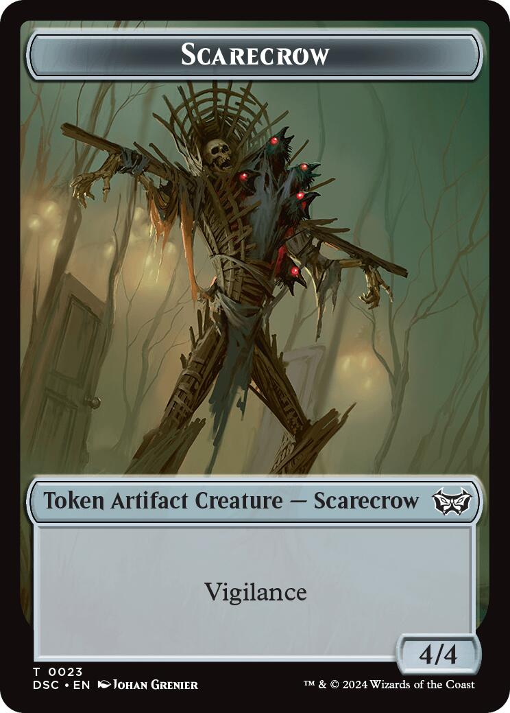 Inkling // Scarecrow Double-Sided Token [Duskmourn: House of Horror Commander Tokens] | Good Games Modbury