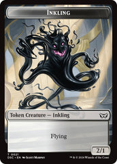 Inkling // Scarecrow Double-Sided Token [Duskmourn: House of Horror Commander Tokens] | Good Games Modbury