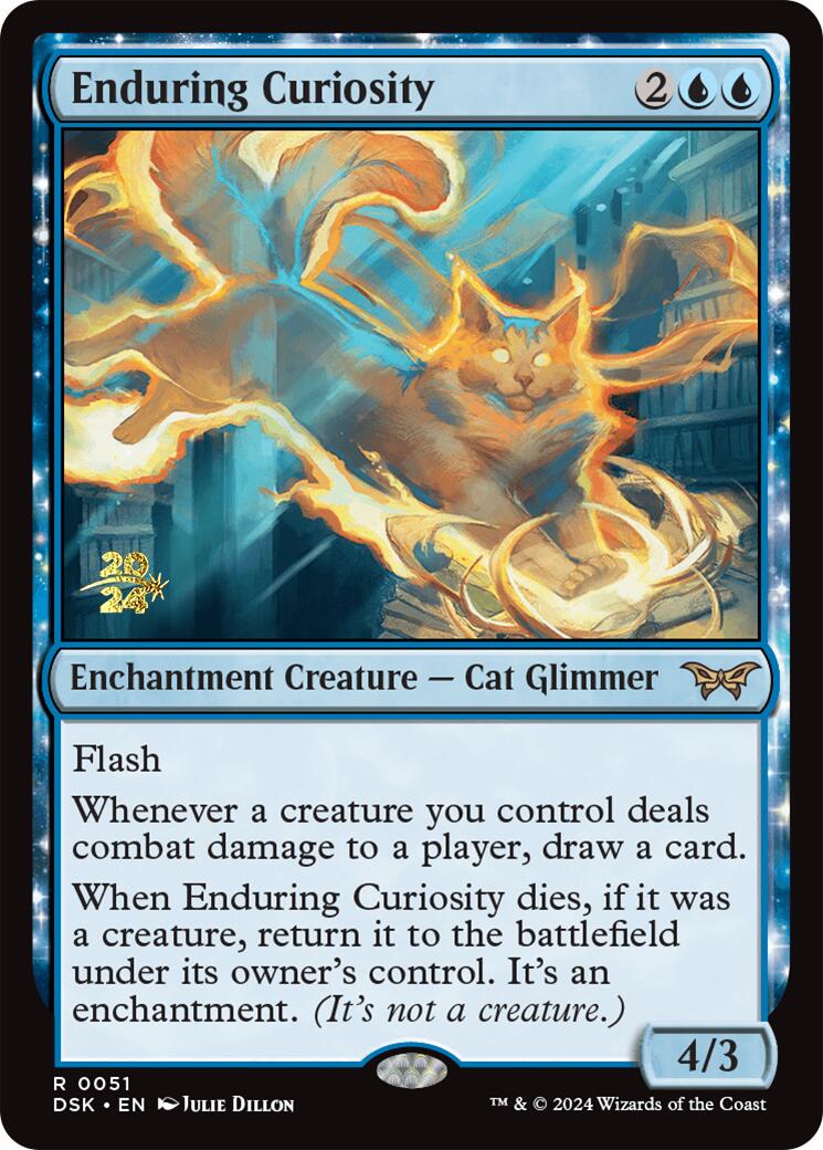 Enduring Curiosity [Duskmourn: House of Horror Prerelease Promos] | Good Games Modbury