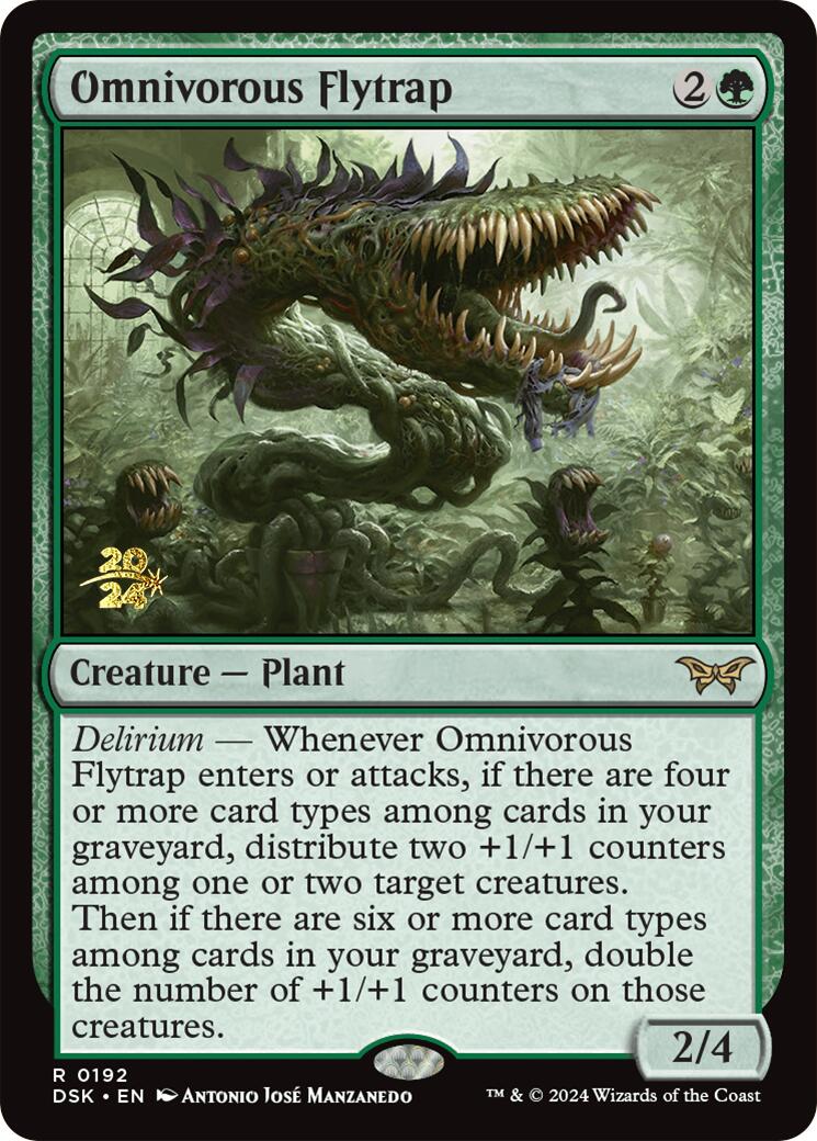 Omnivorous Flytrap [Duskmourn: House of Horror Prerelease Promos] | Good Games Modbury