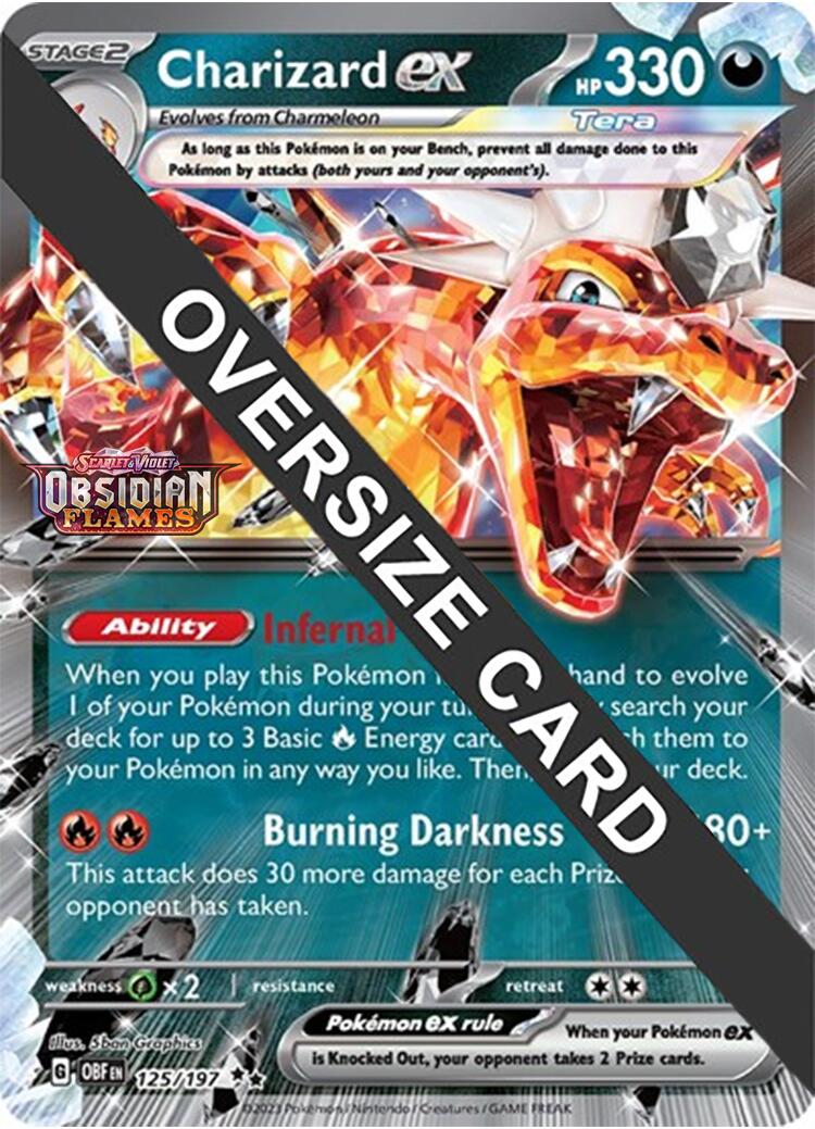 Charizard ex (125/197 - Jumbo Card) [Scarlet & Violet: Obsidian Flames] | Good Games Modbury