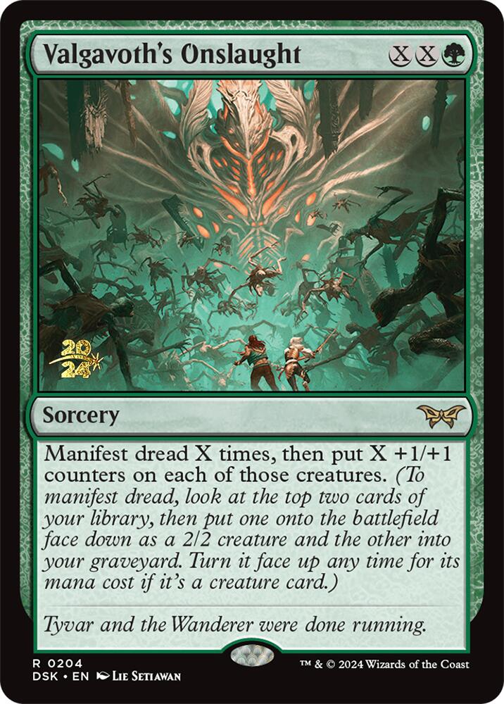 Valgavoth's Onslaught [Duskmourn: House of Horror Prerelease Promos] | Good Games Modbury