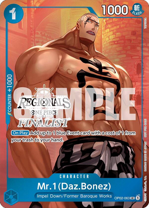 Mr.1 (Daz.Bonez) (Offline Regional 2024 Vol. 3) [Finalist] [One Piece Promotion Cards] | Good Games Modbury