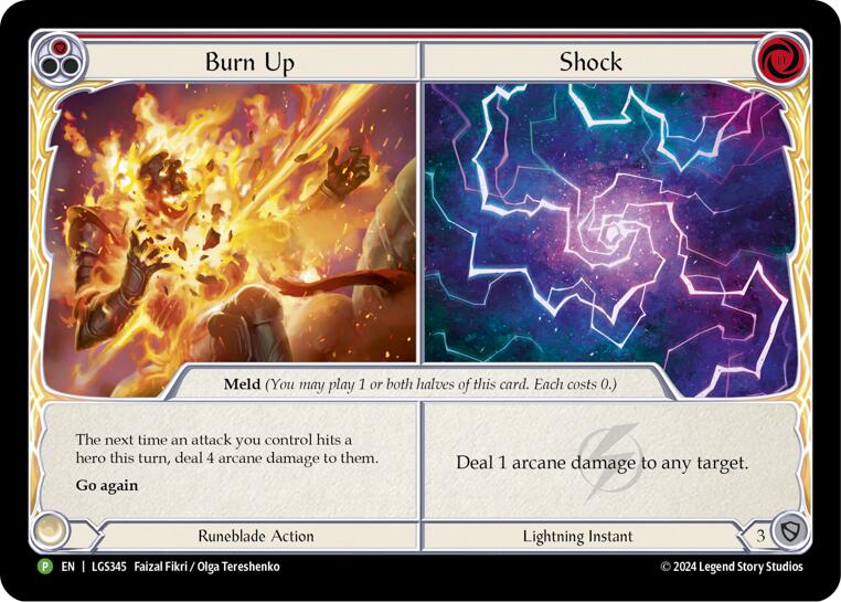 Burn Up // Shock - LGS345 [LGS345] (Promo)  Cold Foil | Good Games Modbury